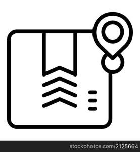 Parcel city location icon outline vector. Delivery app. Package service. Parcel city location icon outline vector. Delivery app