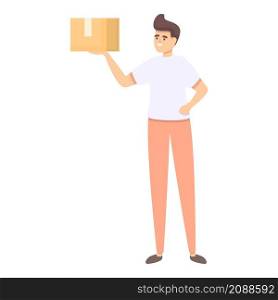 Parcel delivery icon cartoon vector. Order service. Package distribution. Parcel delivery icon cartoon vector. Order service