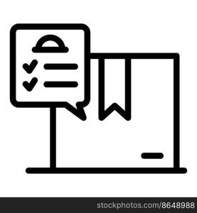 Parcel list icon outline vector. Delivery goal. Office task. Parcel list icon outline vector. Delivery goal