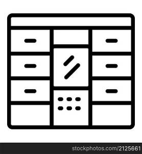Parcel locker icon outline vector. Delivery service. Home order. Parcel locker icon outline vector. Delivery service