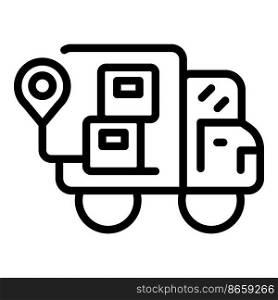 Parcel tracking icon outline vector. Inventory management. Digital control. Parcel tracking icon outline vector. Inventory management