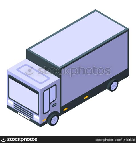 Parcel truck icon. Isometric of parcel truck vector icon for web design isolated on white background. Parcel truck icon, isometric style