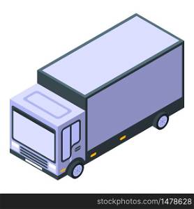 Parcel truck icon. Isometric of parcel truck vector icon for web design isolated on white background. Parcel truck icon, isometric style