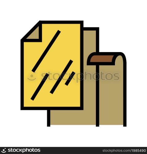 parchment paper color icon vector. parchment paper sign. isolated symbol illustration. parchment paper color icon vector illustration