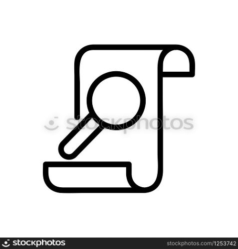 parchment paper scroll icon vector. Thin line sign. Isolated contour symbol illustration. parchment paper scroll icon vector. Isolated contour symbol illustration
