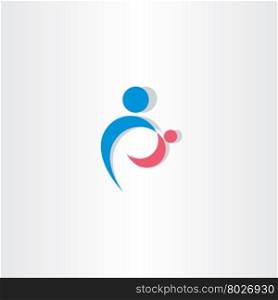 parent and child icon logo vector sign
