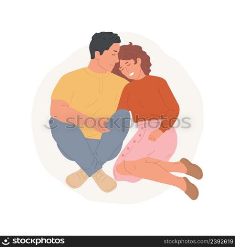 Parents alone time isolated cartoon vector illustration Couple sitting together after children went to bed, leisure time together, family daily routine, parents having rest vector cartoon.. Parents alone time isolated cartoon vector illustration