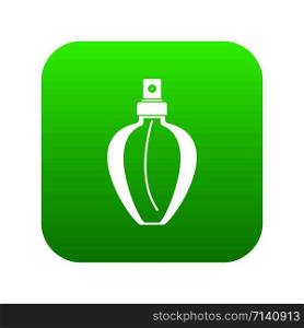 Parfume bottle icon digital green for any design isolated on white vector illustration. Parfume bottle icon digital green