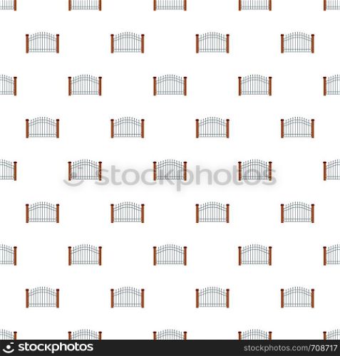 Park fence pattern seamless in flat style for any design. Park fence pattern seamless