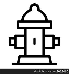 Park hydrant icon outline vector. Fire water. Hose firefighter. Park hydrant icon outline vector. Fire water