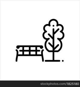 Park Icon, Public Planted Space For Human Enjoyment And Recreation Vector Art Illustration