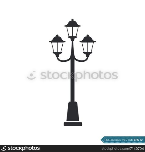 Park Lamp Icon Vector Template Illustration Design