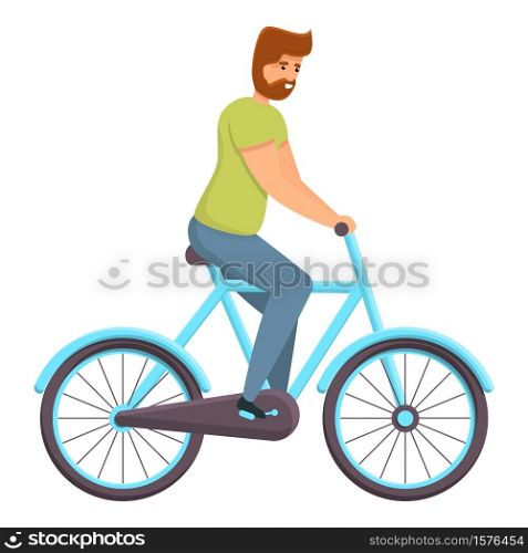 Park ride bike icon. Cartoon of park ride bike vector icon for web design isolated on white background. Park ride bike icon, cartoon style