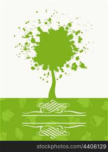 Park trees7. Green tree in the form of a stain. A vector illustration