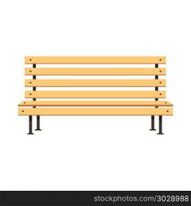 Park wooden bench vector flat concept illustration design. Park wooden bench vector flat concept illustration design.
