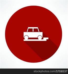parked car icon. Flat modern style vector illustration
