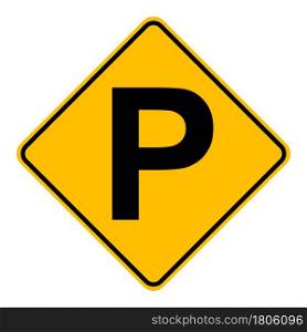Parking and road sign