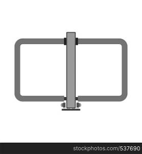 Parking barrier design illustration isolated boundary roadblock space area vector icon. Flat auto security entrance