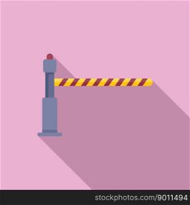 Parking barrier icon flat vector. Park space. Transport guard. Parking barrier icon flat vector. Park space