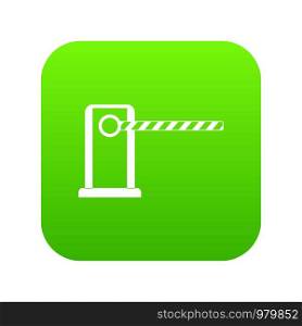 Parking entrance icon digital green for any design isolated on white vector illustration. Parking entrance icon digital green