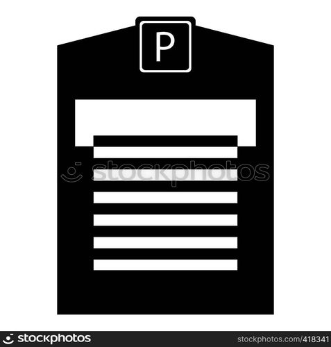 Parking garage icon. Simple illustration of parking garage vector icon for web. Parking garage icon , simple style