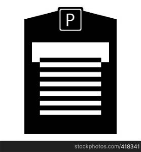 Parking garage icon. Simple illustration of parking garage vector icon for web. Parking garage icon , simple style