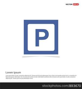 parking icon - Blue photo Frame