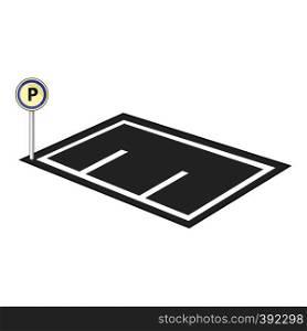 Parking icon. Cartoon illustration of parking vector icon for web. Parking icon, cartoon style