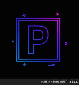 Parking icon design vector