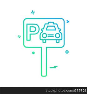Parking icon design vector