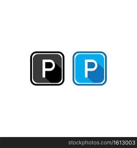 Parking icon vector design symbol background.