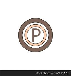 parking icon vector design templates white on background
