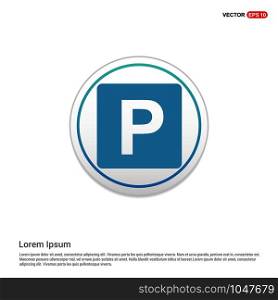 parking icon - white circle button