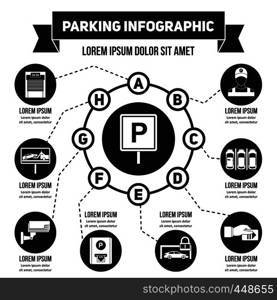 Parking infographic banner concept. Simple illustration of parking infographic vector poster concept for web. Parking infographic concept, simple style