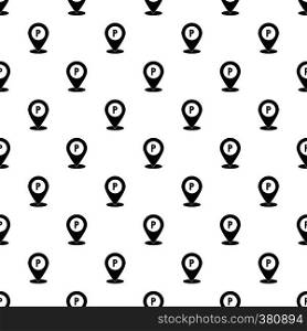 Parking, map pin pattern. Simple illustration of parking, map pin vector pattern for web. Parking, map pin pattern, simple style