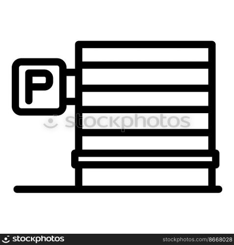 Parking place icon outline vector. Vehicle zone. Garage traffic. Parking place icon outline vector. Vehicle zone