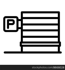 Parking place icon outline vector. Vehicle zone. Garage traffic. Parking place icon outline vector. Vehicle zone