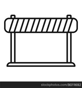 Parking road block icon outline vector. Space barrier. Gate zone. Parking road block icon outline vector. Space barrier