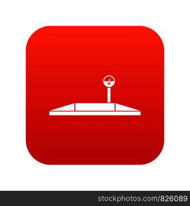 Parking scales icon digital red for any design isolated on white vector illustration. Parking scales icon digital red