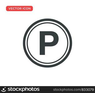 Parking Sign Symbol Vector Illustration Design