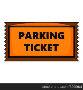 Parking ticket icon. Cartoon illustration of parking ticket vector icon for web design. Parking ticket icon, cartoon style