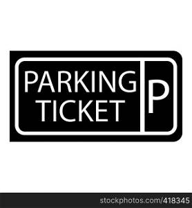 Parking ticket icon. Simple illustration of parking ticket vector icon for web. Parking ticket icon , simple style
