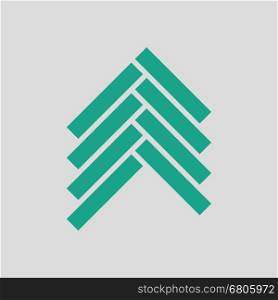Parquet icon. Gray background with green. Vector illustration.