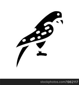 parrot bird glyph icon vector. parrot bird sign. isolated contour symbol black illustration. parrot bird glyph icon vector illustration