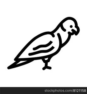 parrot bird line icon vector. parrot bird sign. isolated contour symbol black illustration. parrot bird line icon vector illustration
