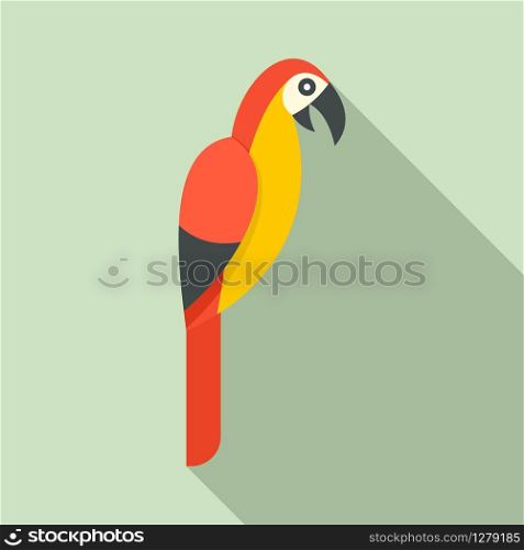 Parrot icon. Flat illustration of parrot vector icon for web design. Parrot icon, flat style