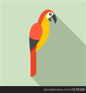 Parrot icon. Flat illustration of parrot vector icon for web design. Parrot icon, flat style