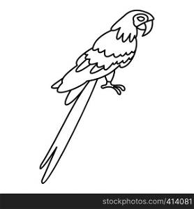 Parrot icon. Outline illustration of parrot vector icon for web. Parrot icon, simple style