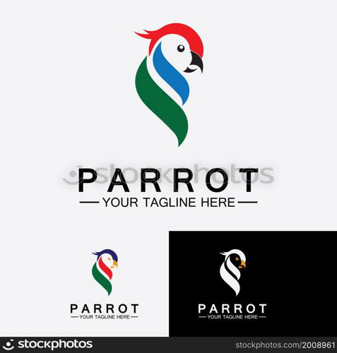 Parrot Logo Design Vector Template