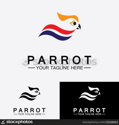 Parrot Logo Design Vector Template